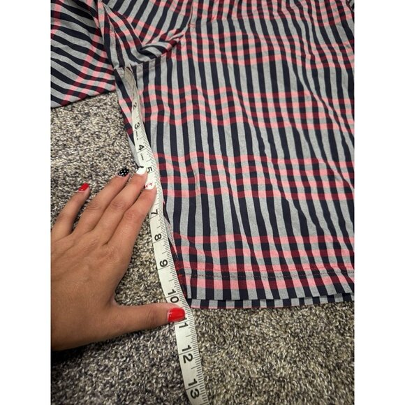 Lululemon Men’s Kahuna Plaid Shorts Blue Red Size 40 EUC - Picture 3 of 5